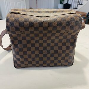 Louis Vuitton Brown Checkered Crossbody Bag
